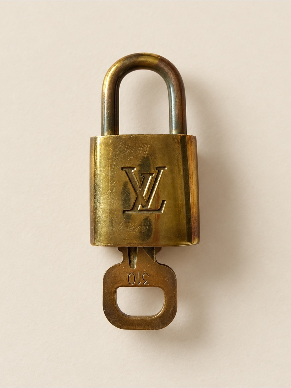 Louis Vuitton Brass Padlock & Matching Key #310